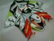 09-12 White Red H. Energy ZX6R Motorcycle Fairings 09-12 White Red H. Energy ZX6R Motorcycle Fairings