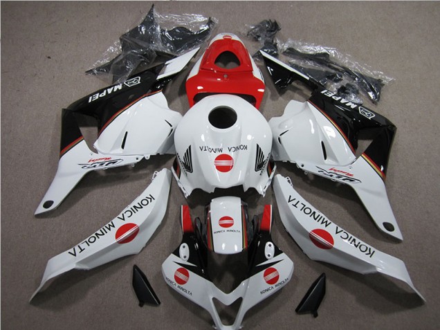 09-12 White Red Konica Minolta CBR600RR Motorcycle Fairings 09-12 White Red Konica Minolta CBR600RR Motorcycle Fairings