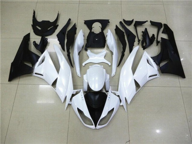 09-12 White ZX6R Motorcycle Fairings 09-12 White ZX6R Motorcycle Fairings