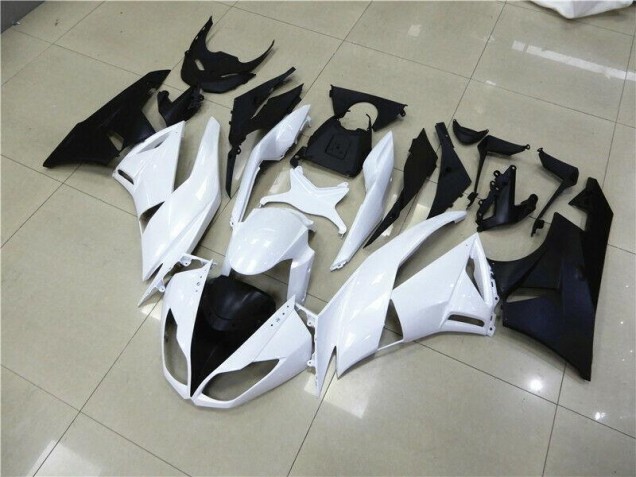 09-12 White ZX6R Motorcycle Fairings 09-12 White ZX6R Motorcycle Fairings