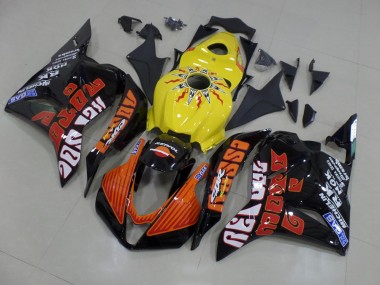 09-12 Yellow Rossi Race CBR600RR Motorcycle Fairings