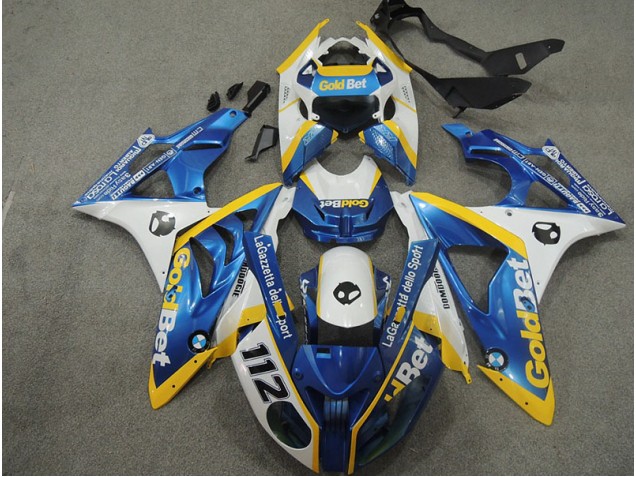 09-14 White Blue GoldBet 112 S1000RR Motorcycle Fairings