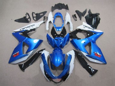 09-16 Blue White GSXR 1000 Aftermarket Motorcycle Fairings