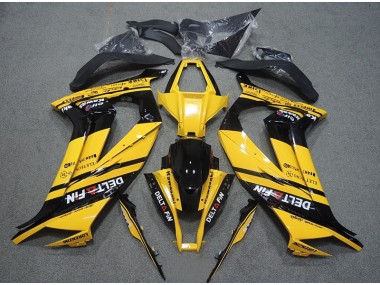 11-15 Yellow Black Delt Fin ZX10R Motorcycle Fairings