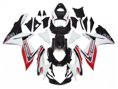11-21 White Red Black GSXR 600/750 Motorcycle Fairings