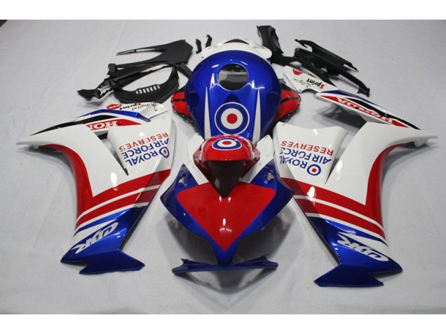 12-16 Blue Red Royal Air Force Reserves CBR1000RR Motorcycle Fairings 12-16 Blue Red Royal Air Force Reserves CBR1000RR Motorcycle Fairings