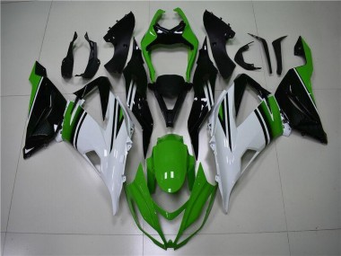 13-18 Green White Black ZX6R Motorcycle Fairings