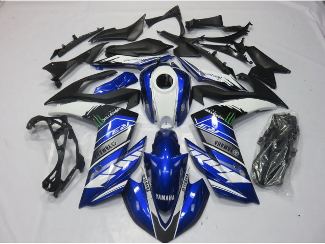 15-22 Monster Blue YZF R3 Motorcycle Fairings 15-22 Monster Blue YZF R3 Motorcycle Fairings