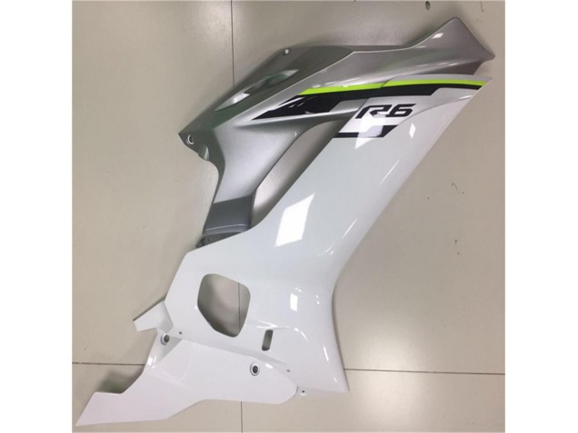 17-21 White Silver YZF R6 Motorcycle Fairings 17-21 White Silver YZF R6 Motorcycle Fairings