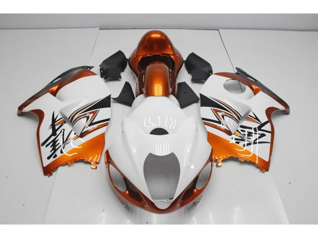 96-07 White Orange GSXR 1300 Hayabusa Motorcycle Fairings 96-07 White Orange GSXR 1300 Hayabusa Motorcycle Fairings