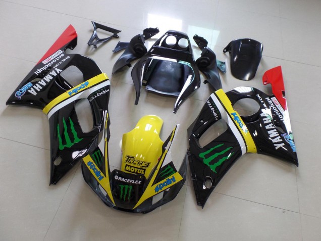 98-02 Black Yellow Monster YZF R6 Motorcycle Fairings 98-02 Black Yellow Monster YZF R6 Motorcycle Fairings