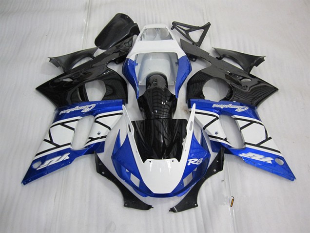 98-02 Blue White Black YZF R6 Motorcycle Fairings 98-02 Blue White Black YZF R6 Motorcycle Fairings