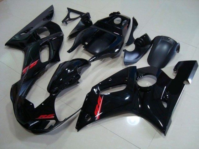 98-02 Glossy Black Red Decals YZF R6 Motorcycle Fairings 98-02 Glossy Black Red Decals YZF R6 Motorcycle Fairings